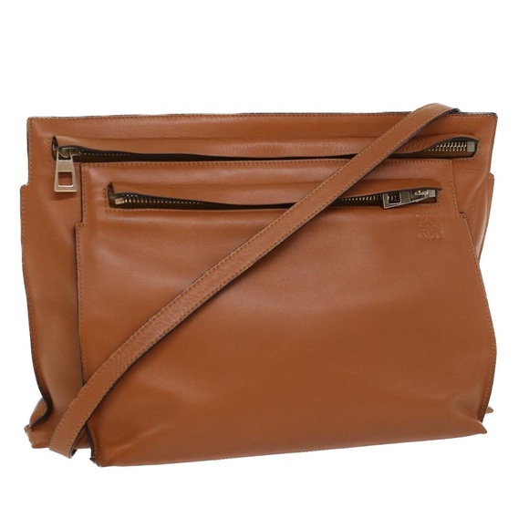 LOEWE Handbags - LOEWE Shoulder Bag Leather Brown Auth hk848